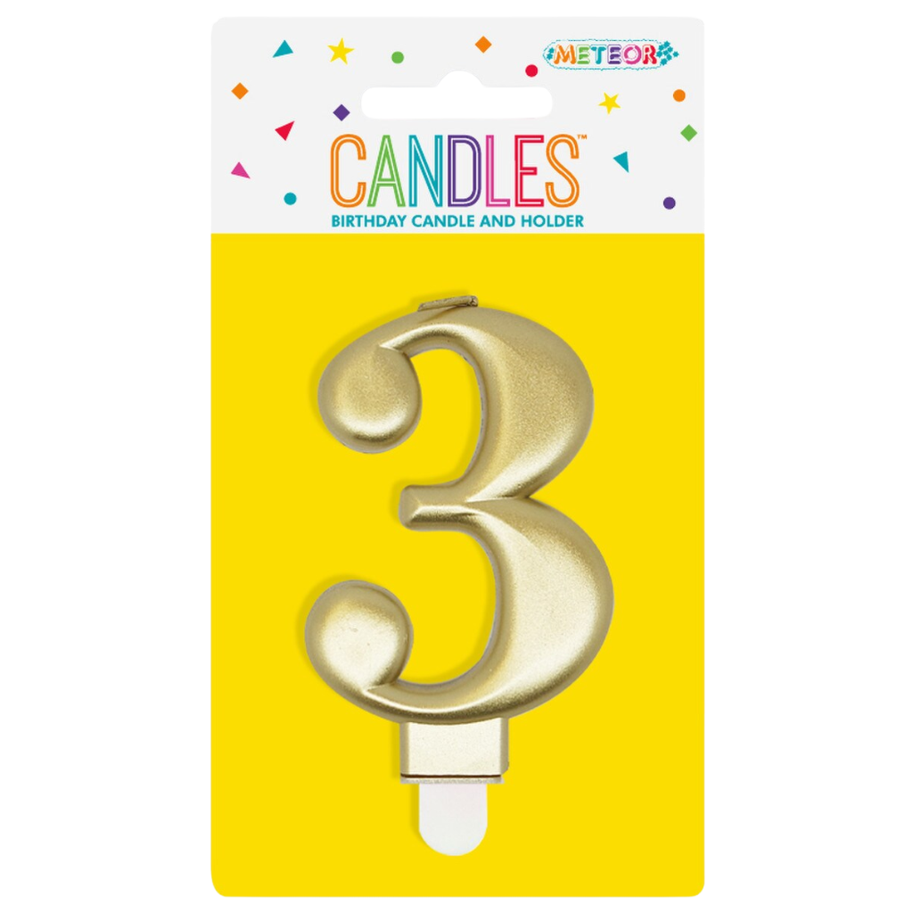 Number Candle 3 [Col.:GOLD]