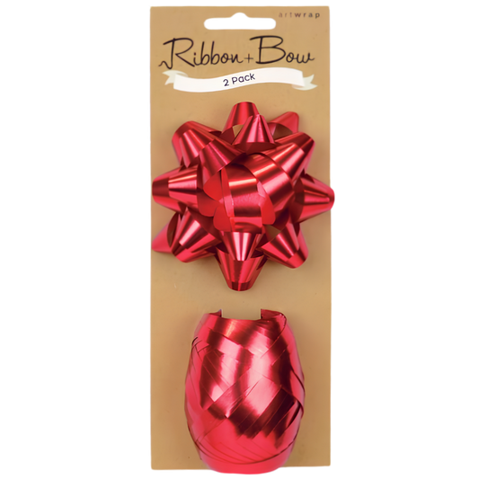 Ribbon & Bow - Red (2pk)