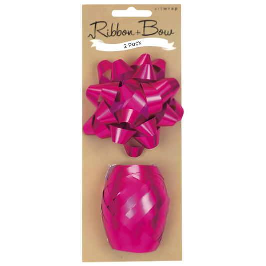 Ribbon & Bow - Hot Pink (2pk) 