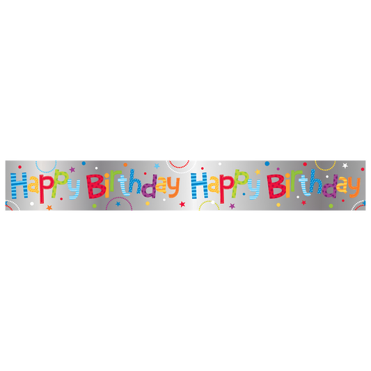 Silver Birthday Banner
