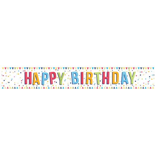White Birthday Banner