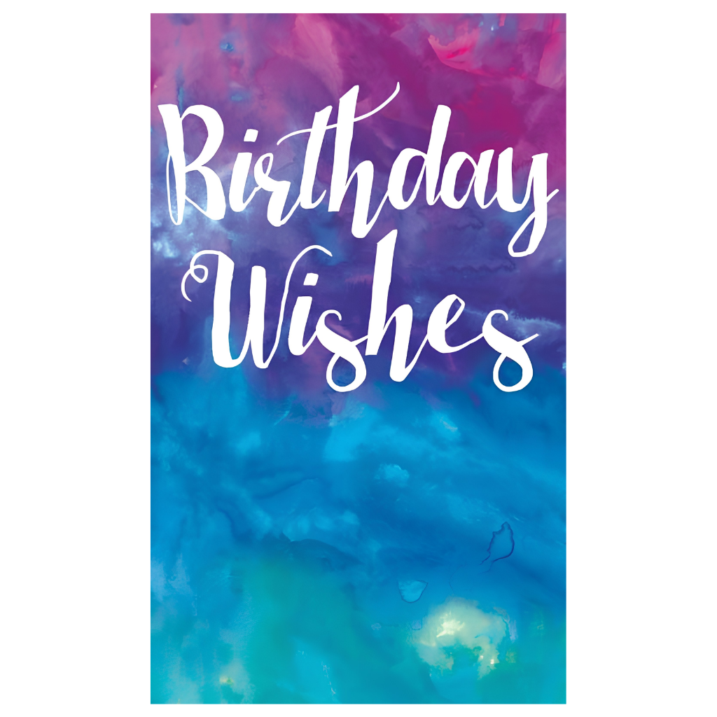 Birthday Wishes Purple and Blue