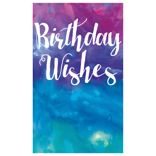 Birthday Wishes Purple and Blue