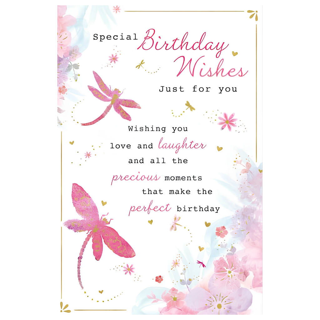Special Birthday Wishes Dragonflies 