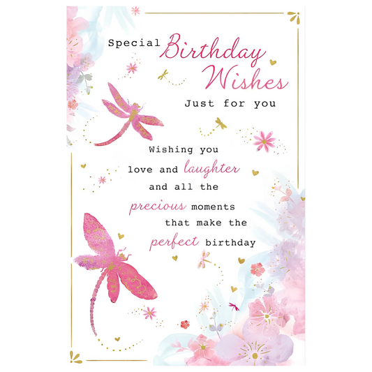Special Birthday Wishes Dragonflies 