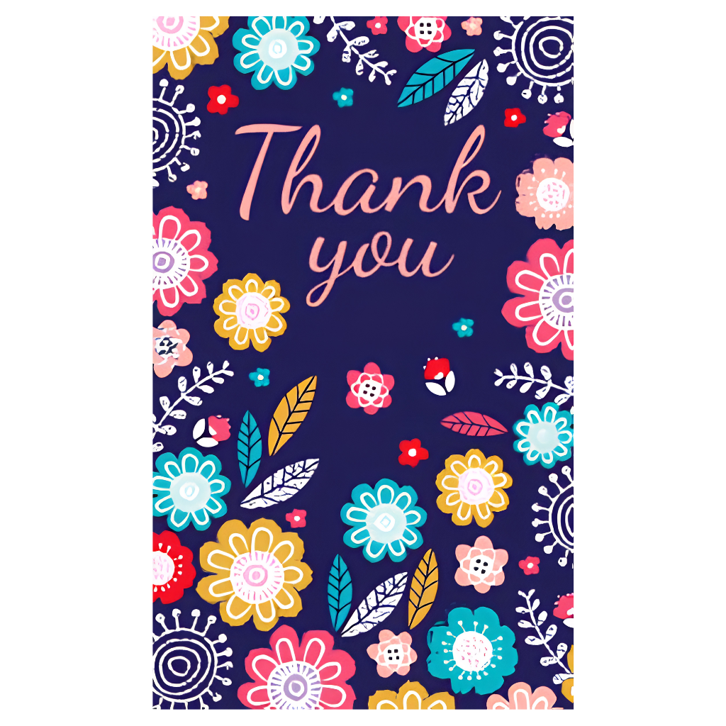 Thank You Patterned Floral