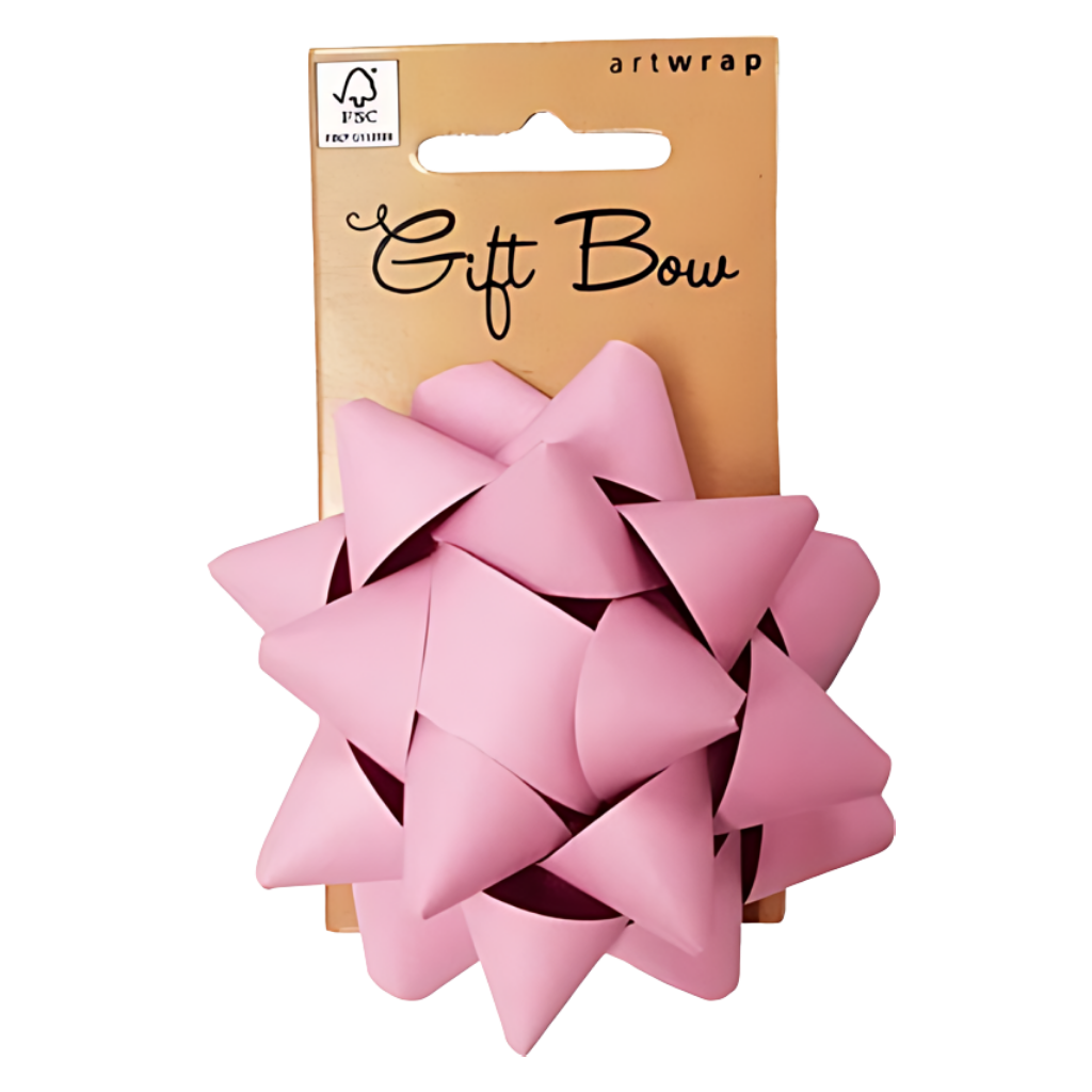 Paper Gift Bow - Light Pink (7cm) 