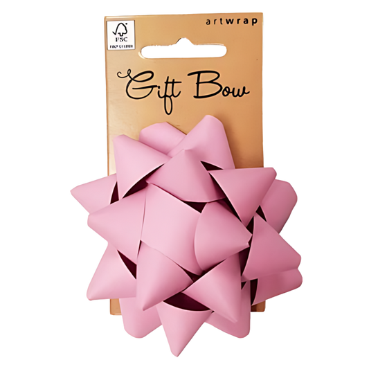 Paper Gift Bow - Light Pink (7cm) 