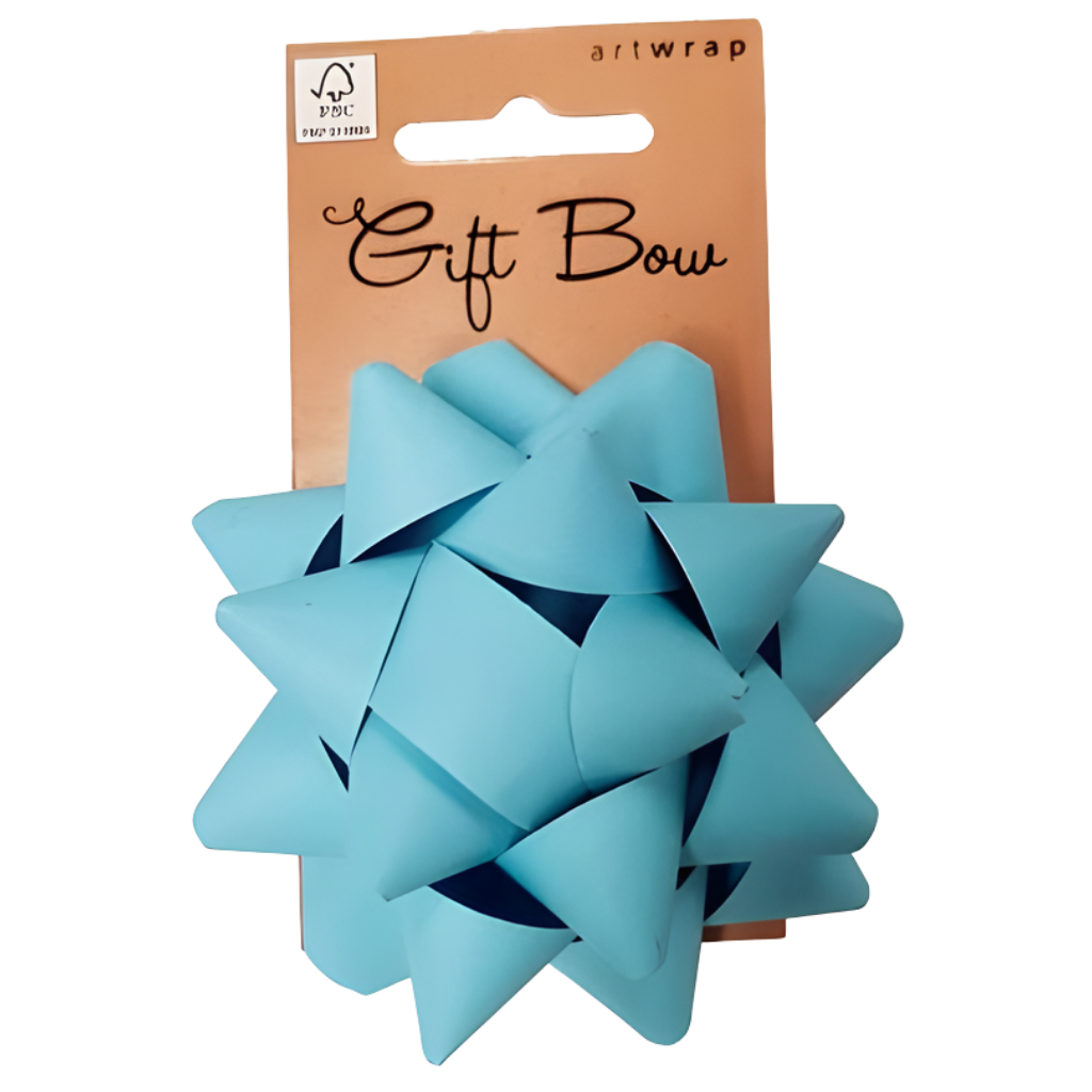 Paper Gift Bow - Light Blue (7cm)