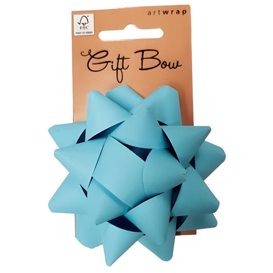 Paper Gift Bow - Light Blue (7cm)
