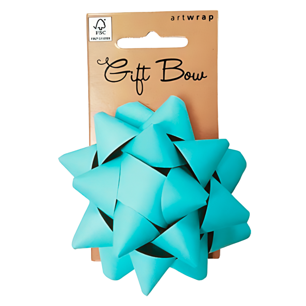 Paper Gift Bow - Teal (7cm) 