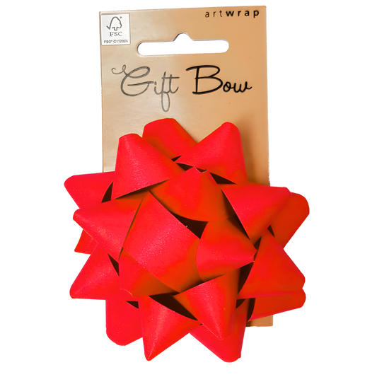 Paper Gift Bow - Red (7cm) 