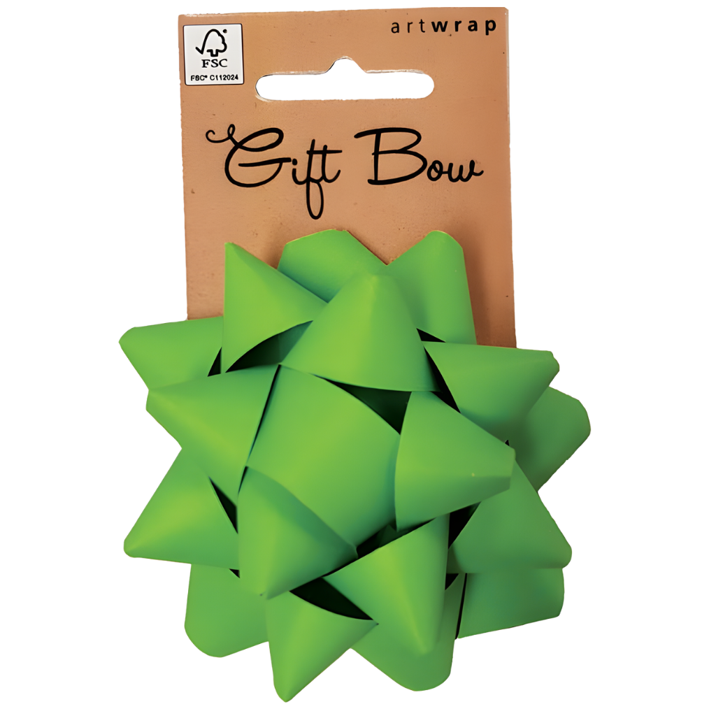 Paper Gift Bow - Lime Green (7cm) 