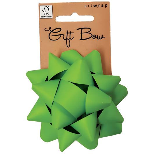 Paper Gift Bow - Lime Green (7cm) 