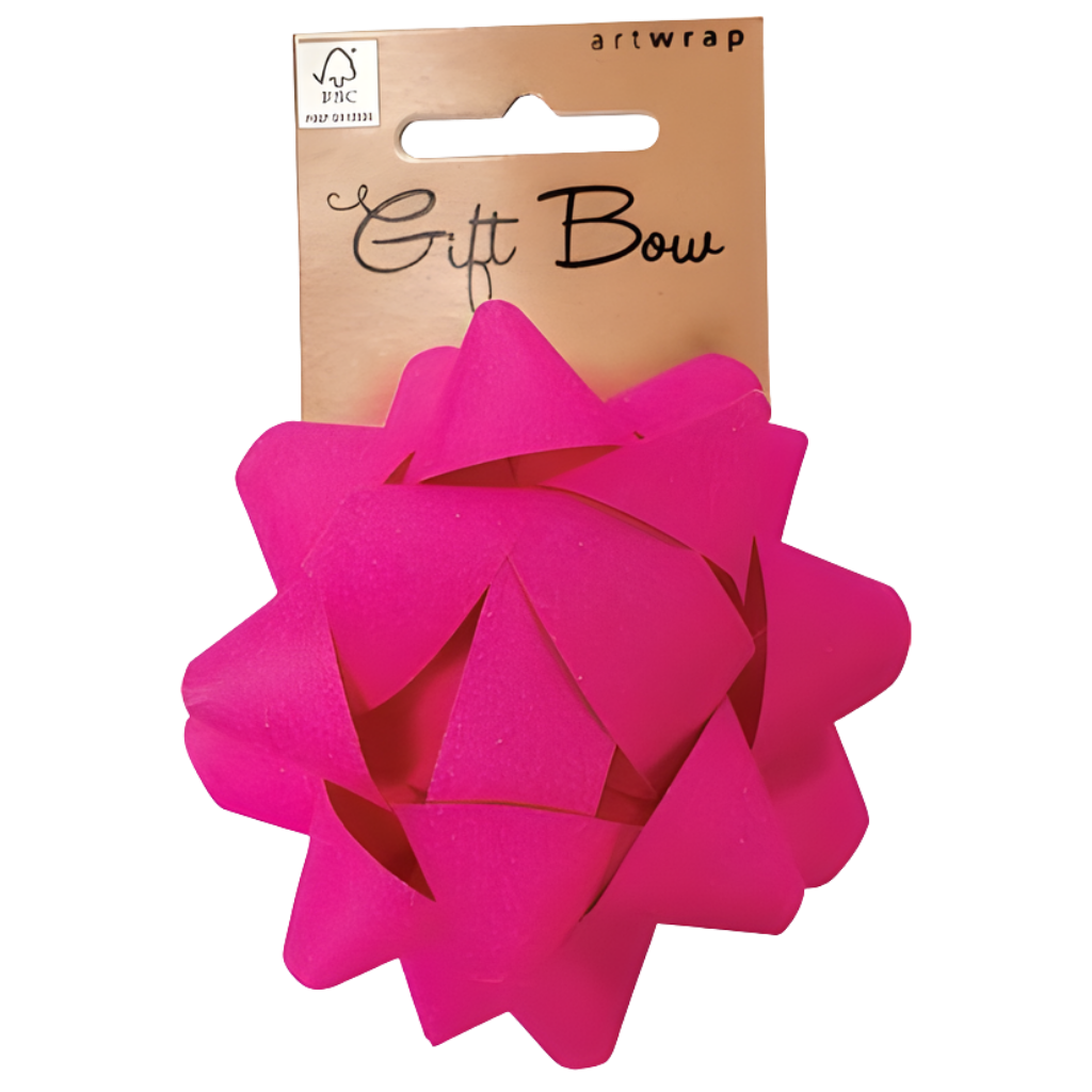 Paper Gift Bow - Pink (7cm) 