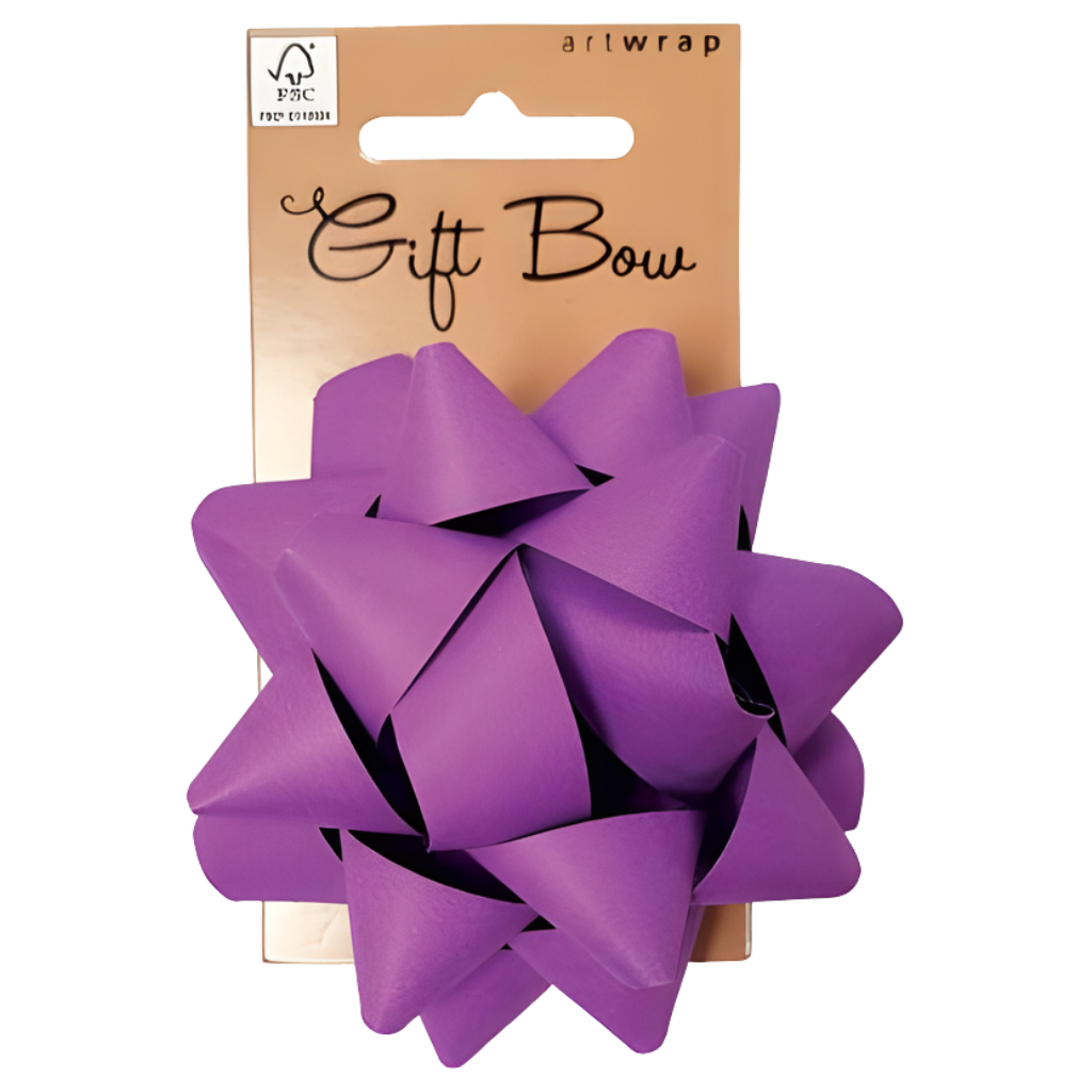 Paper Gift Bow - Purple (7cm) 