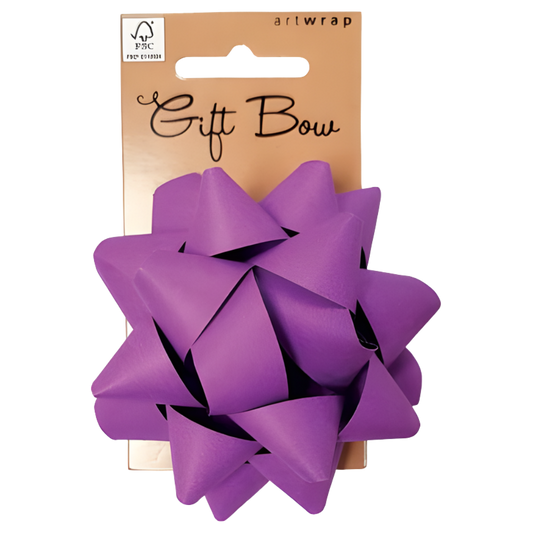 Paper Gift Bow - Purple (7cm) 