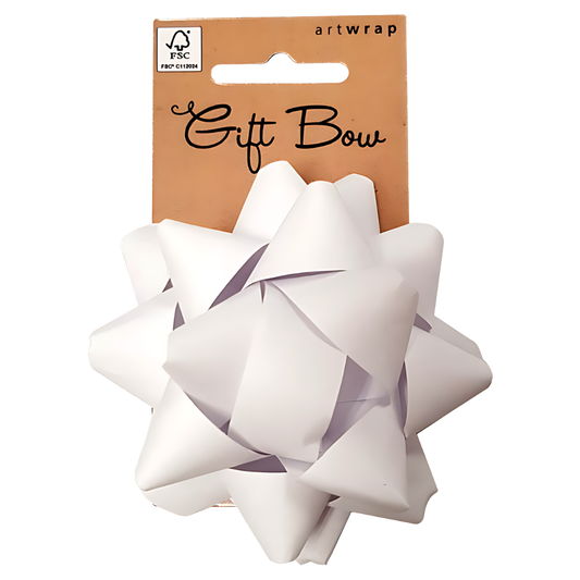 Paper Gift Bow - White (7cm) 