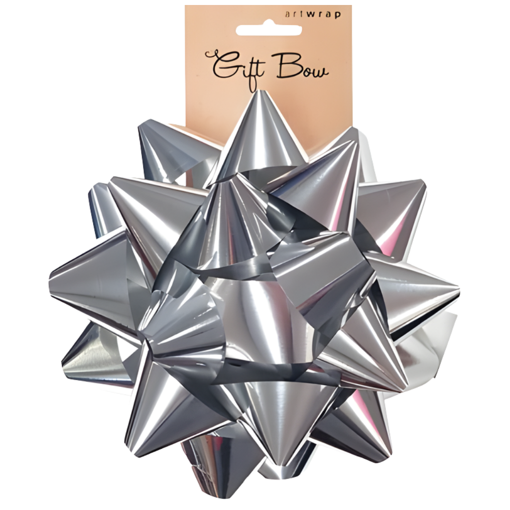 Metallic Gift Bow - Silver (15.5cm) 