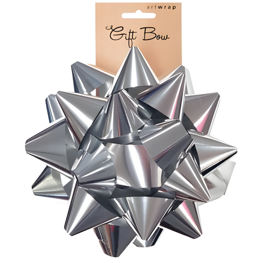 Metallic Gift Bow - Silver (15.5cm) 
