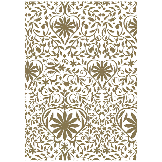 Folded Wrap - Formal Gold Swirl