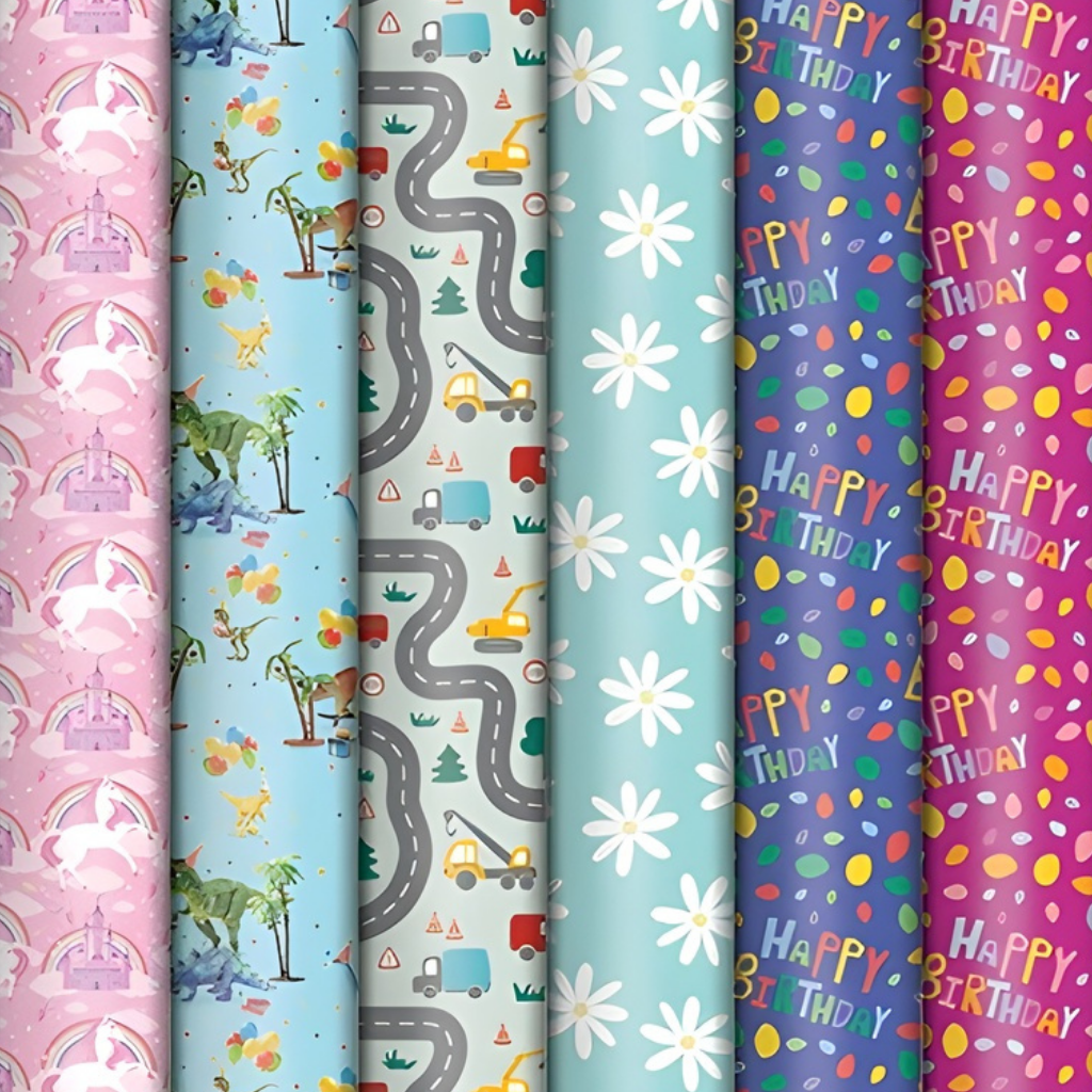 Roll Wrap - Kids Assorted (3m) [Des.:Pink Unicorn]
