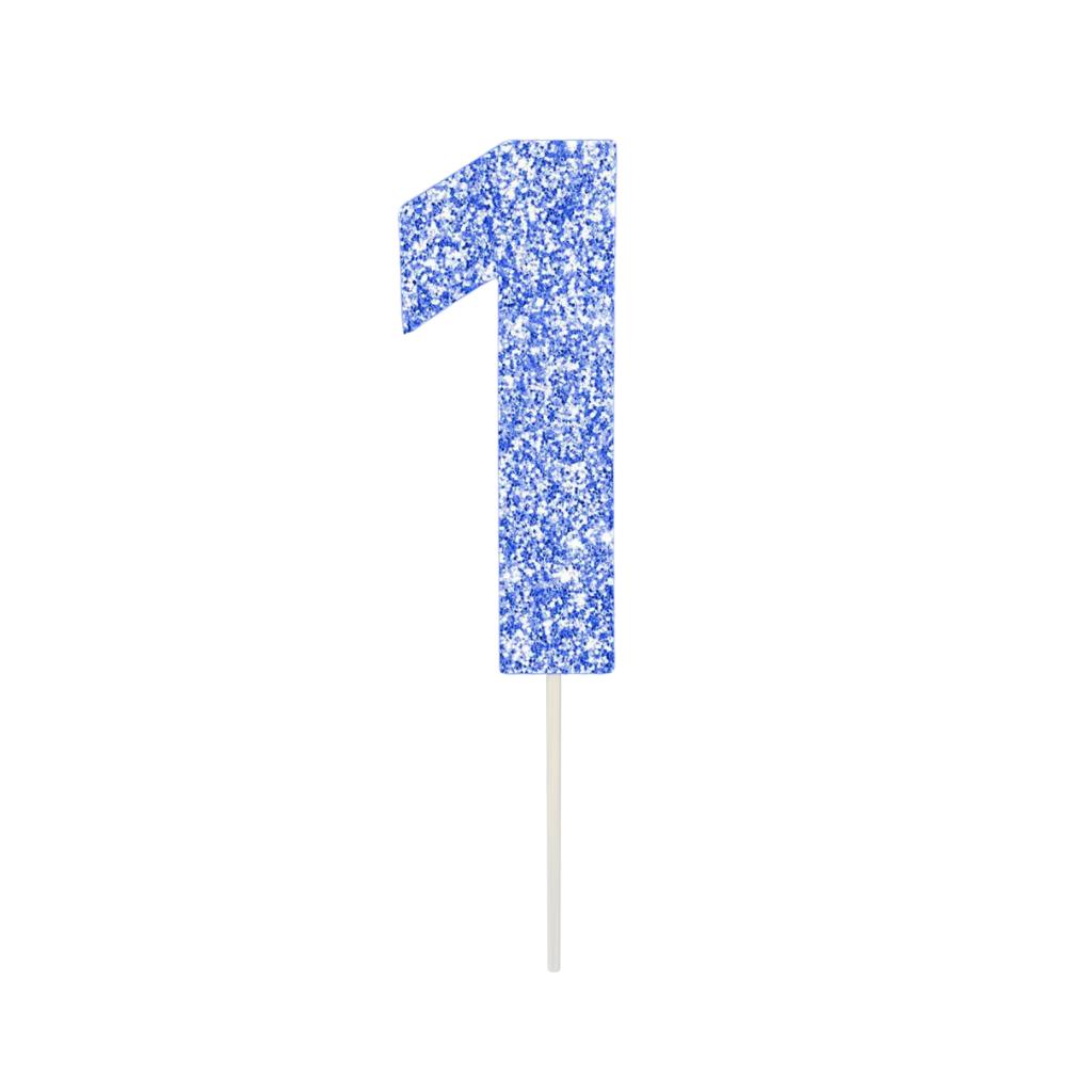 Blue Numeral Cake Topper [No.:1]