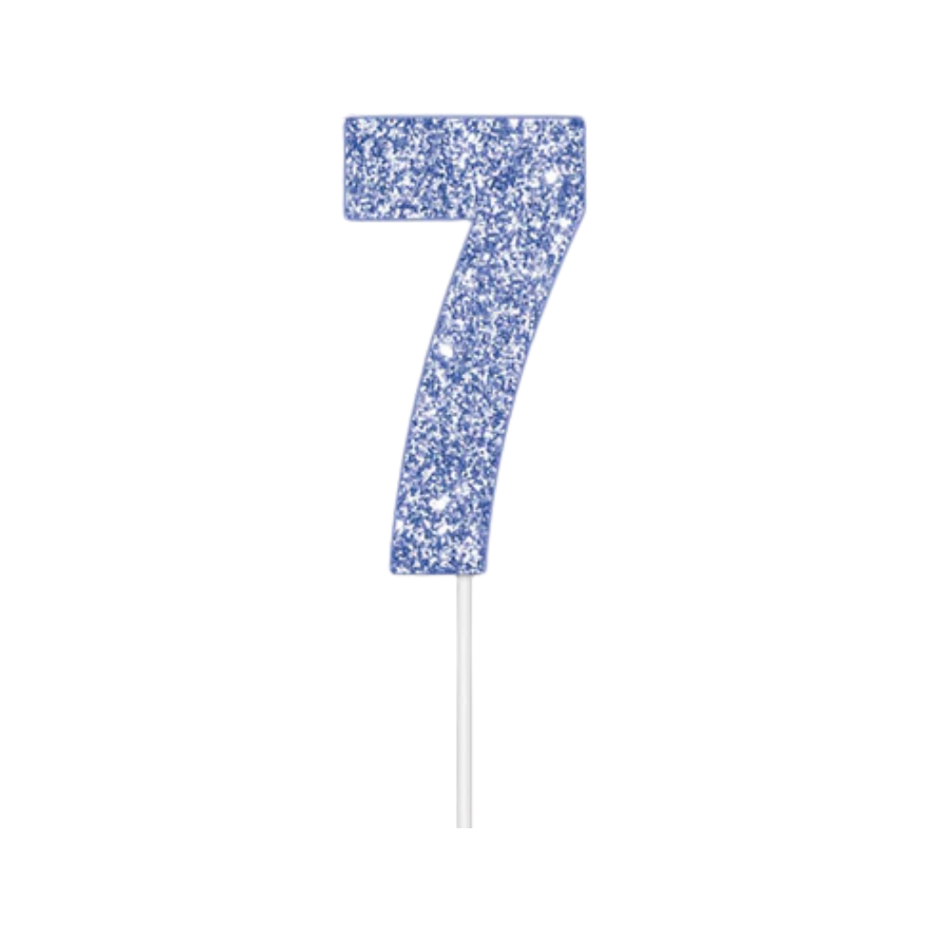Blue Numeral Cake Topper [No.:7]