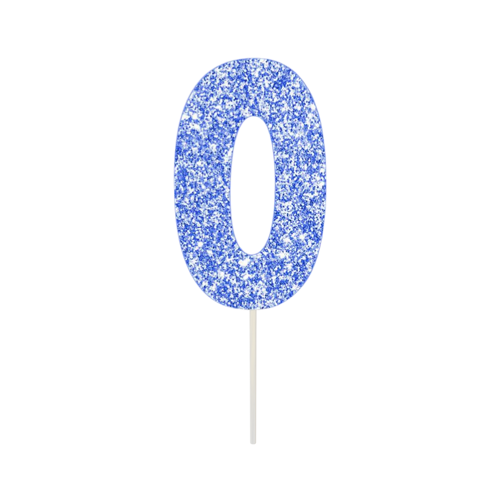 Cake Topper Numeral Blue [No.:0]