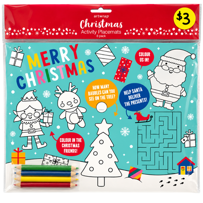 Christmas Activity Placemats (8pk) 