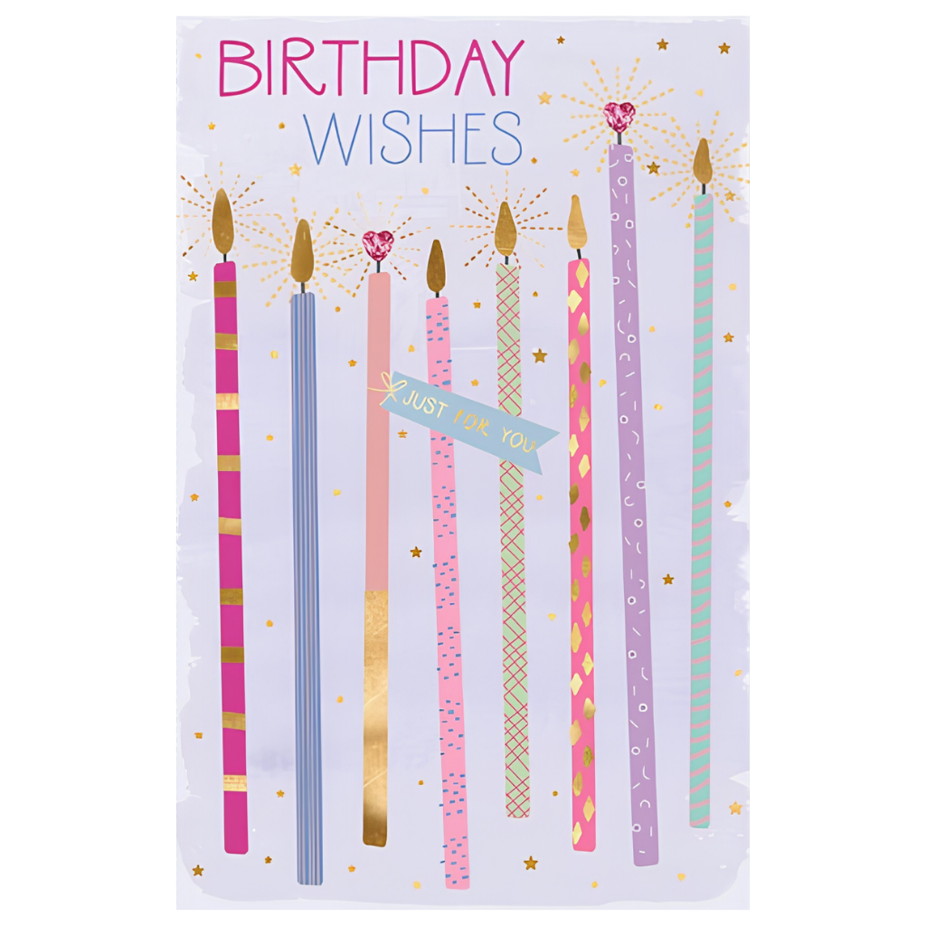 Birthday Wishes Tall Candles