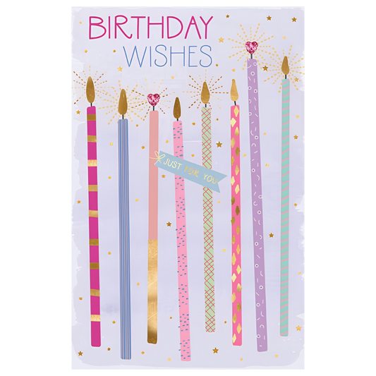 Birthday Wishes Tall Candles