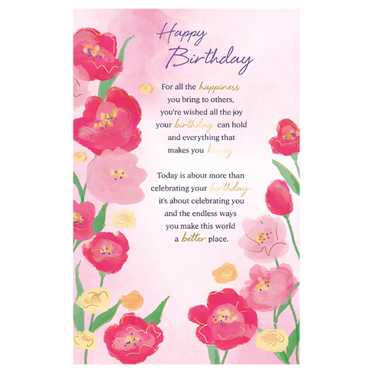 Birthday Pink Poppies