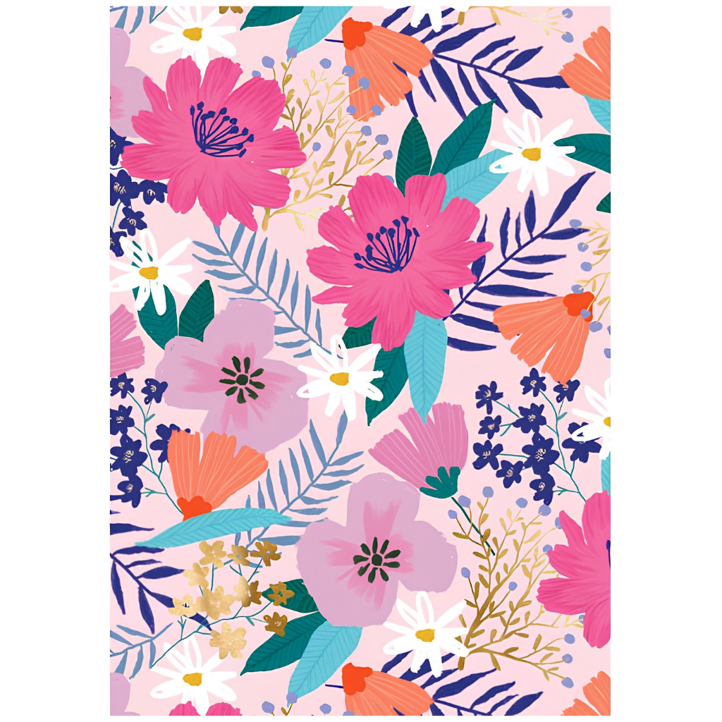 Folded Wrap - Pinks & Flowers