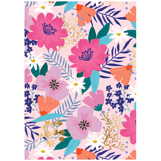 Folded Wrap - Pinks & Flowers