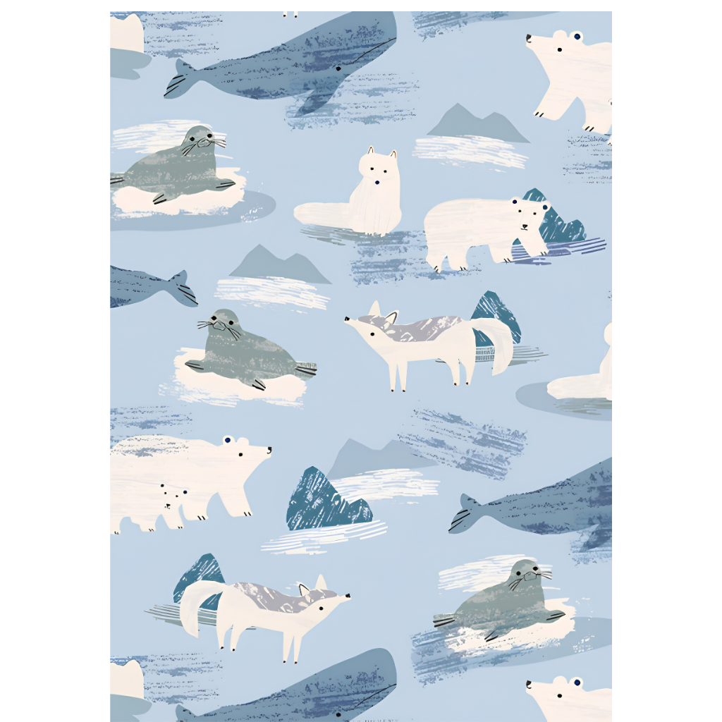 Folded Wrap - Arctic Animals