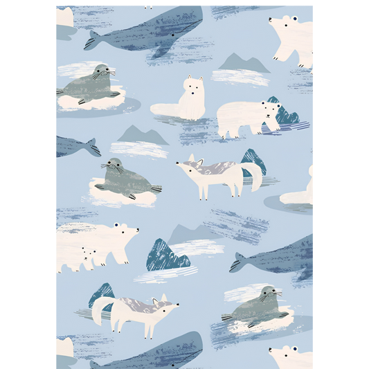 Folded Wrap - Arctic Animals