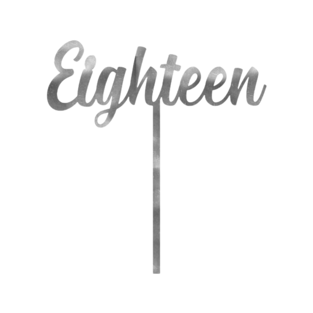 Age Cake Topper - Silver [No.:18]