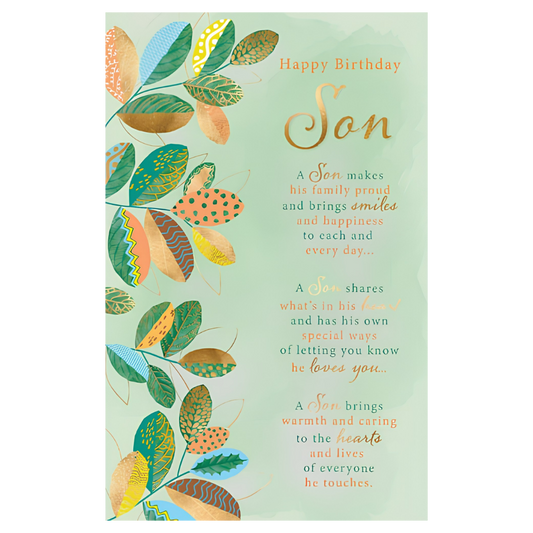 Son, Birthday Leaves