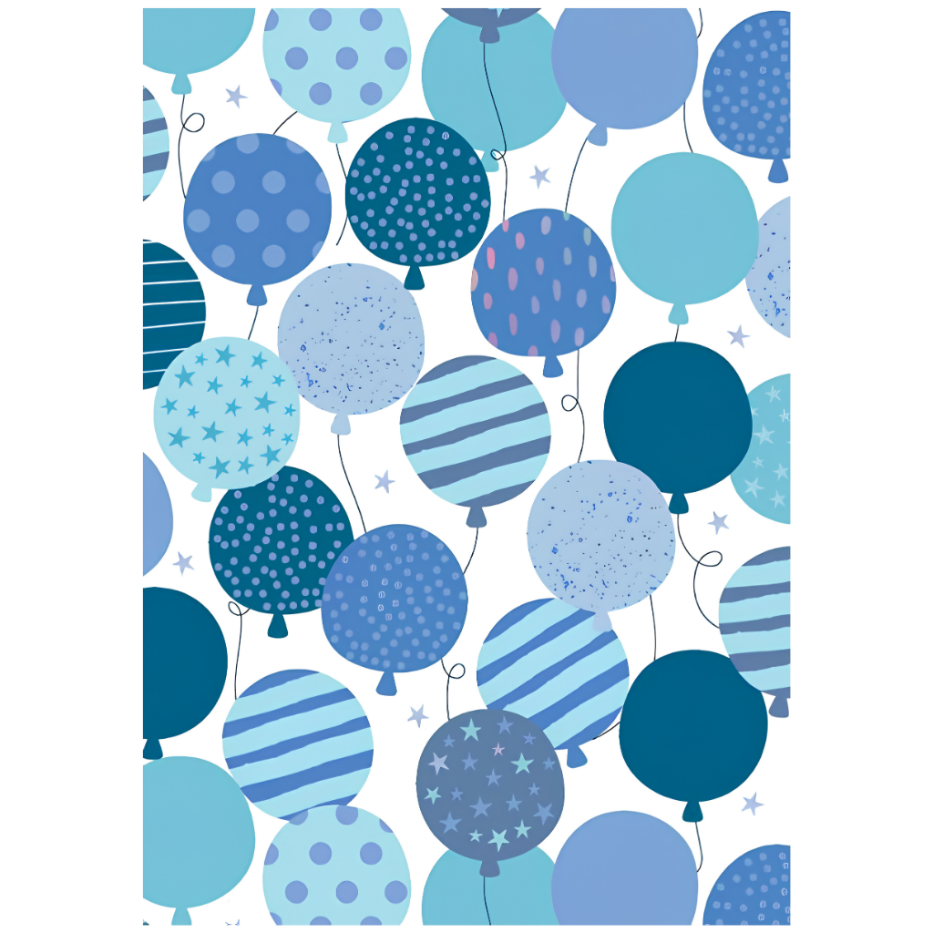 Folded Wrap - Blue Balloons