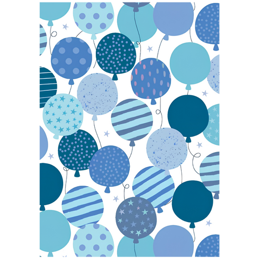 Folded Wrap - Blue Balloons
