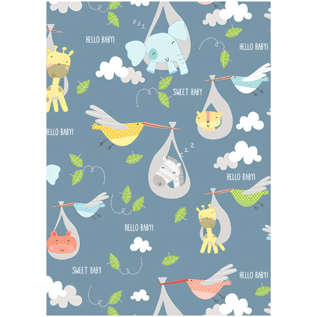 Folded Wrap - Hello Baby Stork