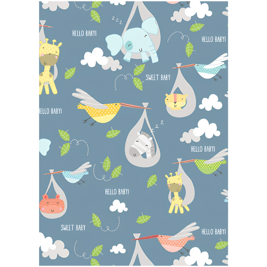 Folded Wrap - Hello Baby Stork