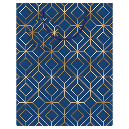Gift Bag - Blue Geometric [Sz:Medium]