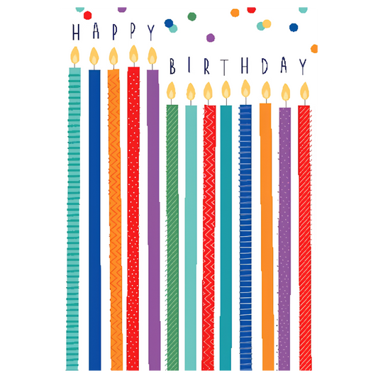 Happy Birthday Tall Candles