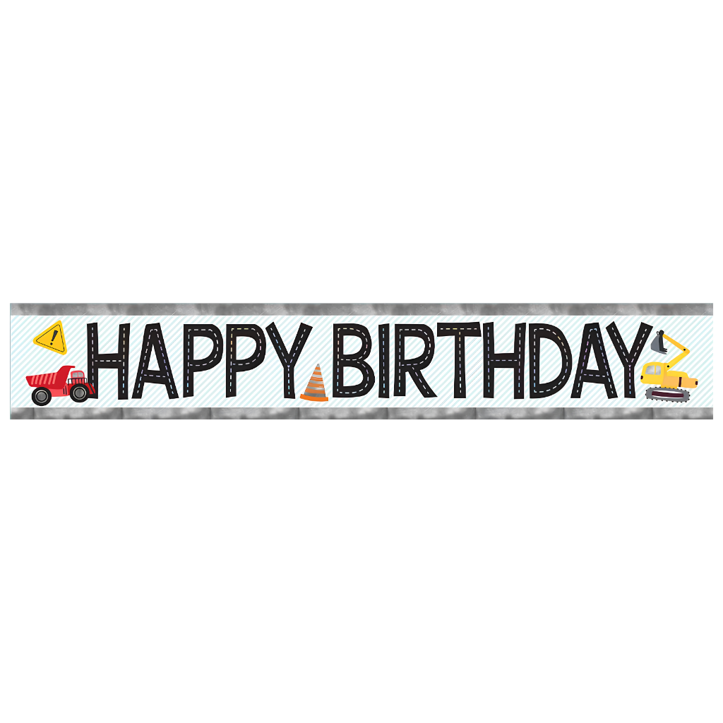 Construction Birthday Banner