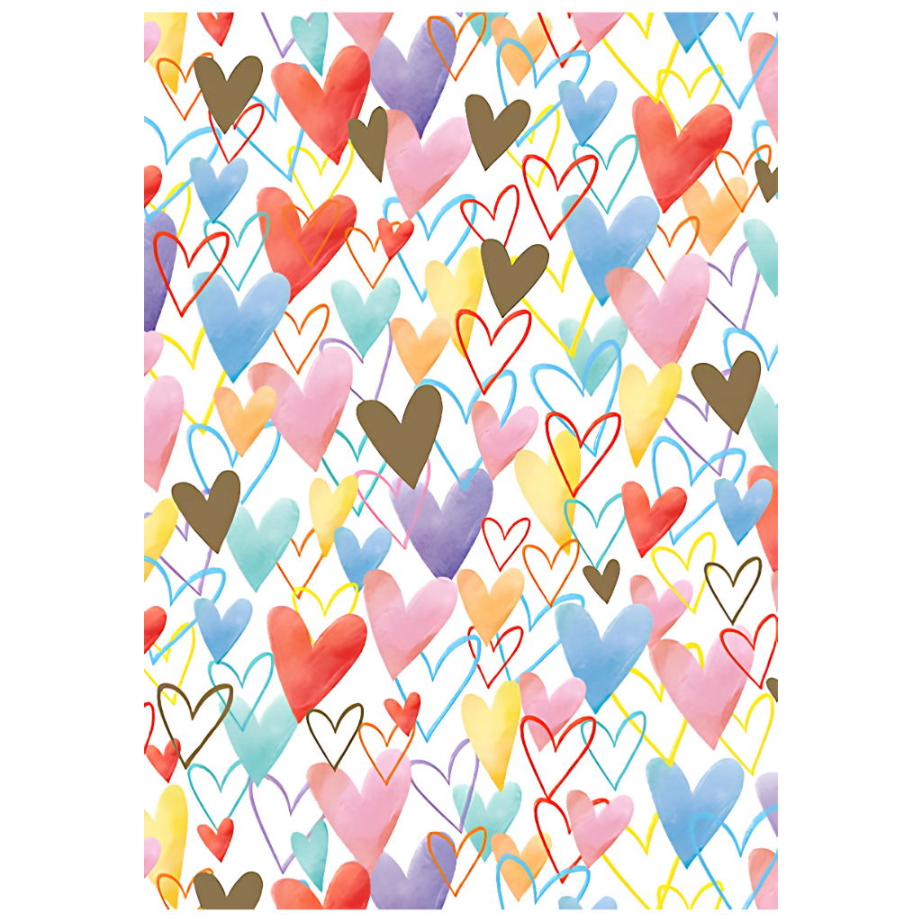 Folded Wrap - Love Hearts
