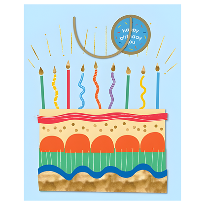 Gift Bag - Birthday Cake (Med)