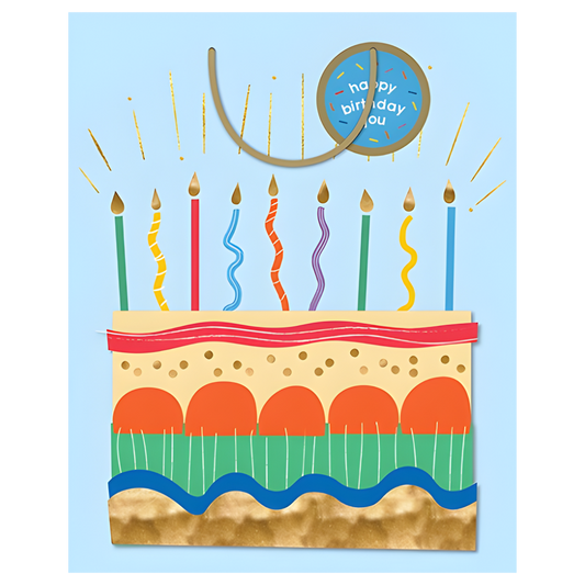 Gift Bag - Birthday Cake (Med)