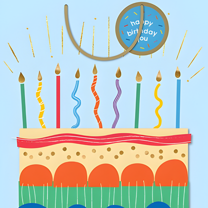 Gift Bag - Birthday Cake (Med)